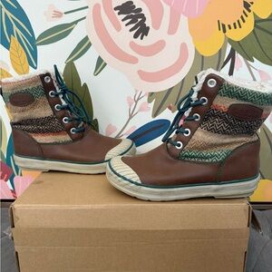 Keen Waterproof Brown and Green Winter Boots